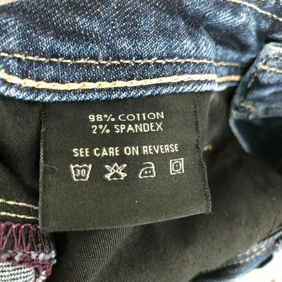 VIGOSS Juniors Size 3 Dark Wash Cropped Capri Blue Denim Jeans 21" Inseam - Picture 10 of 10